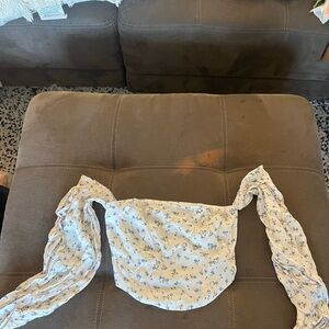 cream floral off shoulder top